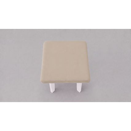 Skammel LUBE 36x36 cm hvid/beige