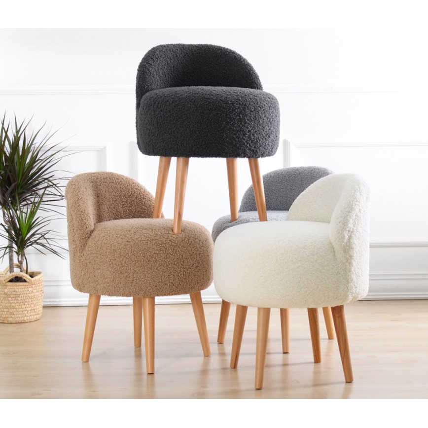 Skammel MIKI Ø 46 cm, brun