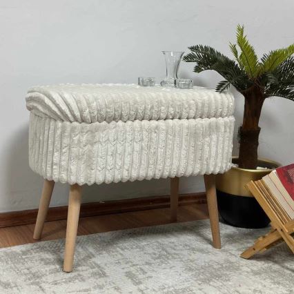 Skammel MOLIS 35x60 cm hvid