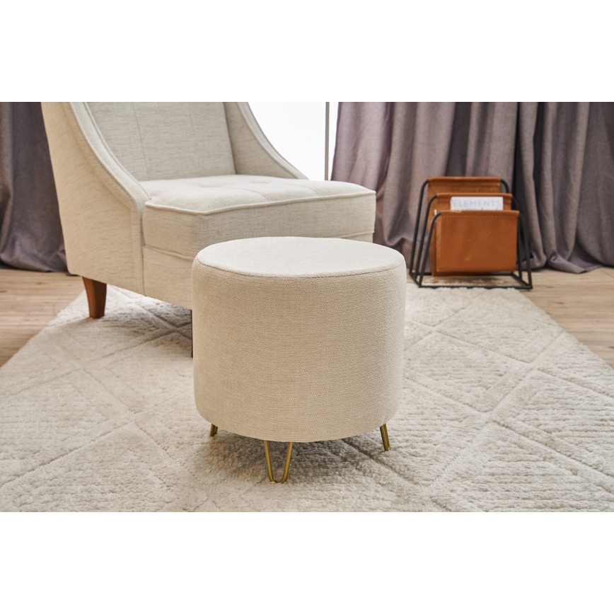 Skammel NANI Ø 40 cm creme