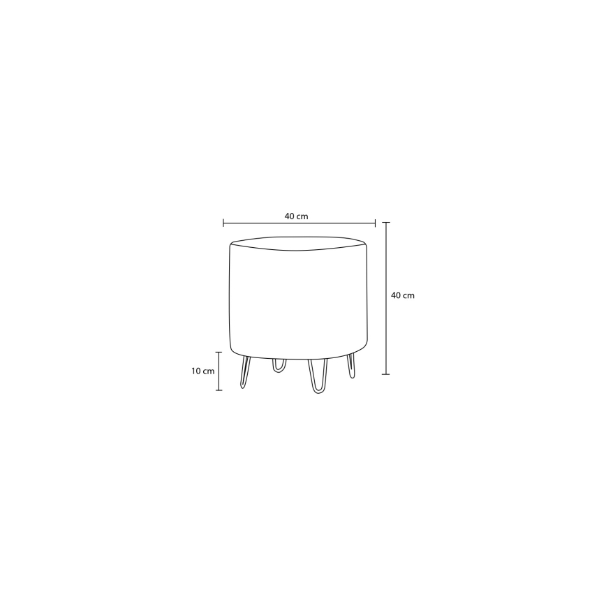 Skammel NANI Ø 40 cm creme