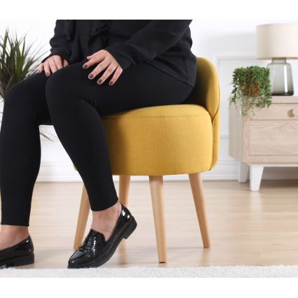 Skammel NIKI Ø 46 cm gul