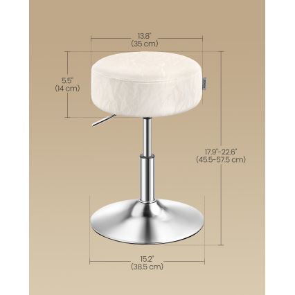 Skammel NUBE Ø 38,5 cm, hvid