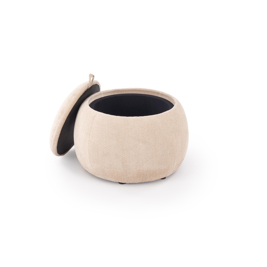 Skammel PAKS Ø 50 cm beige