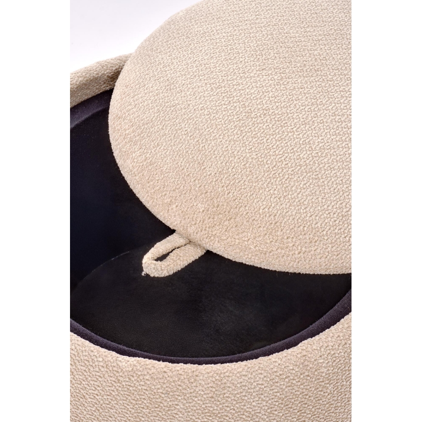 Skammel PAKS Ø 50 cm beige