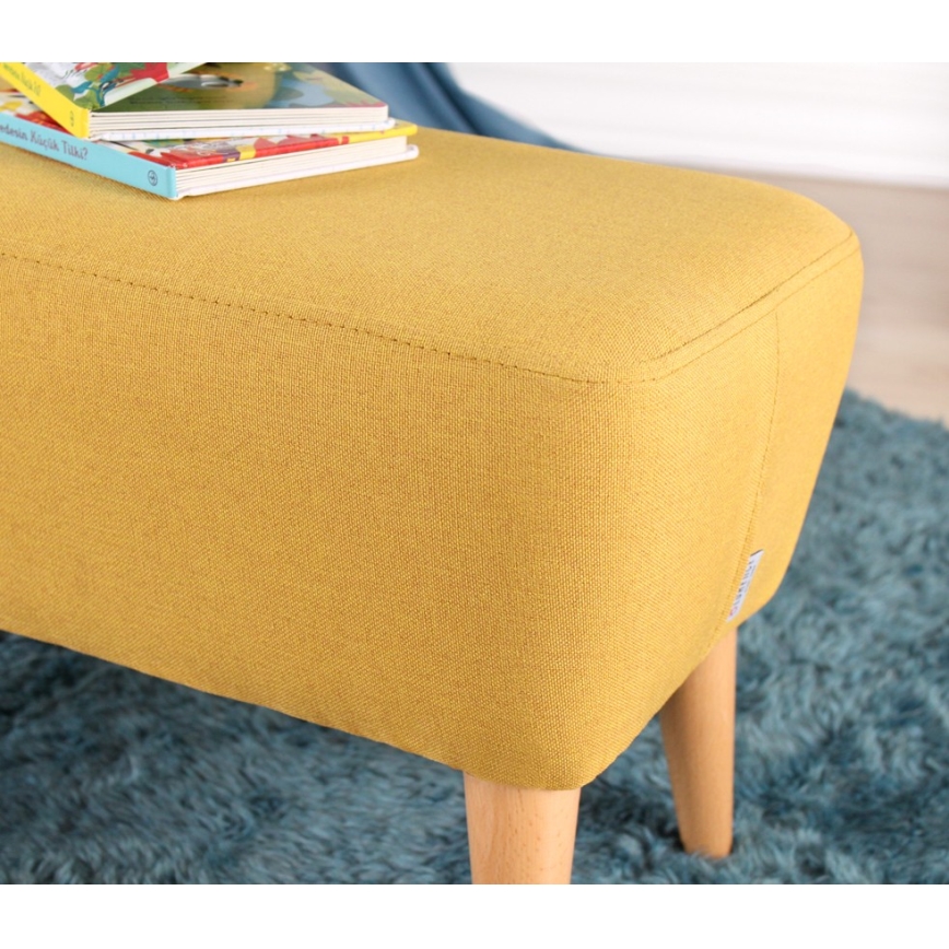 Skammel PIXI 32x61 cm gul