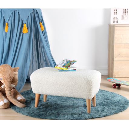Skammel PIXI 32x61 cm hvid
