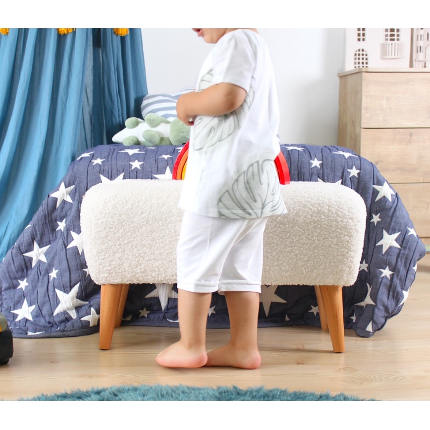 Skammel PIXI 32x61 cm hvid