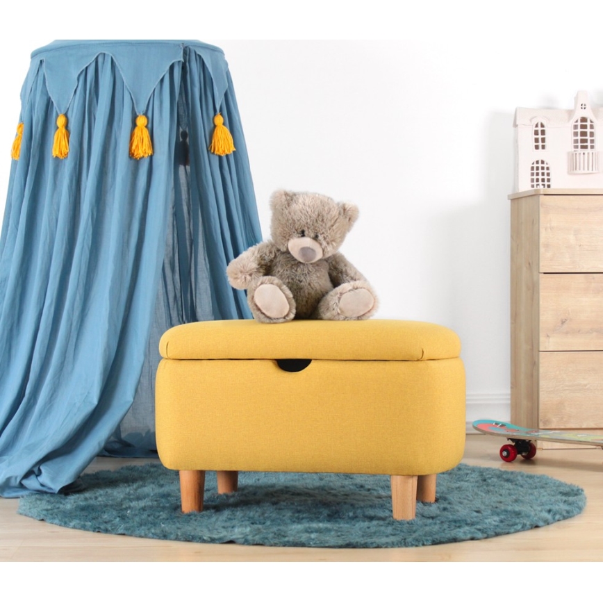 Skammel PIXI 37x61 cm gul