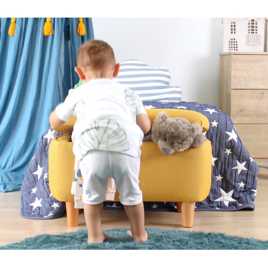 Skammel PIXI 37x61 cm gul