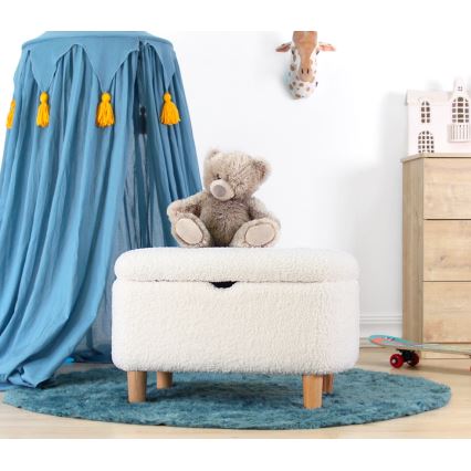 Skammel PIXI 37x61 cm hvid