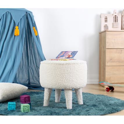 Skammel PIXI Ø 38 cm hvid