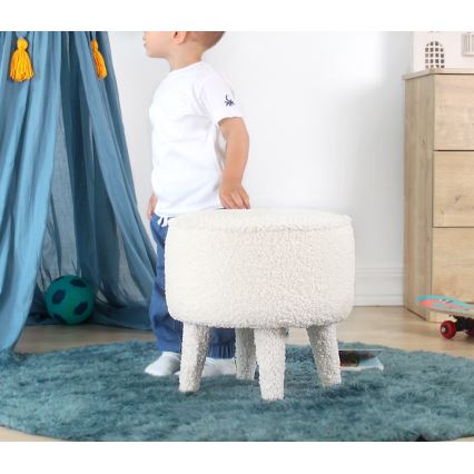 Skammel PIXI Ø 38 cm hvid