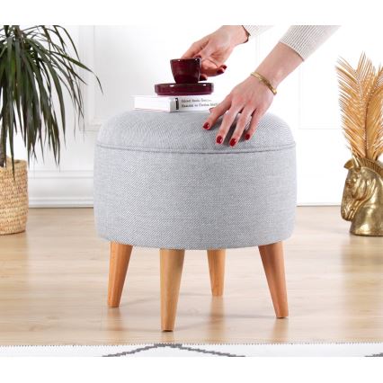 Skammel PIXI Ø 40 cm, grå