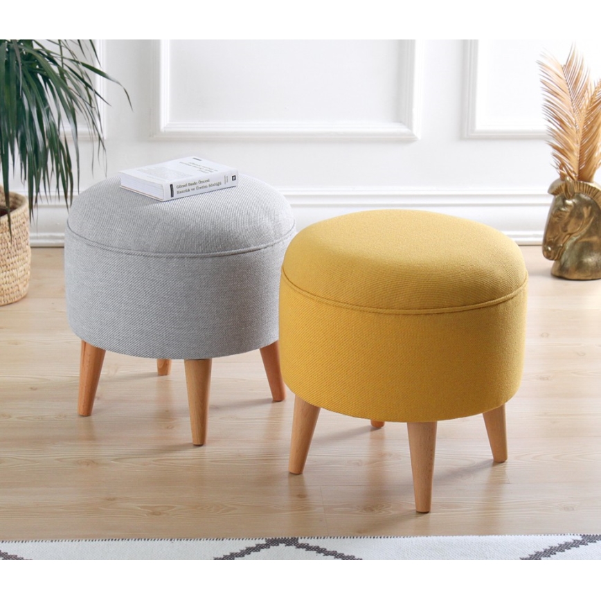 Skammel PIXI Ø 40 cm, grå