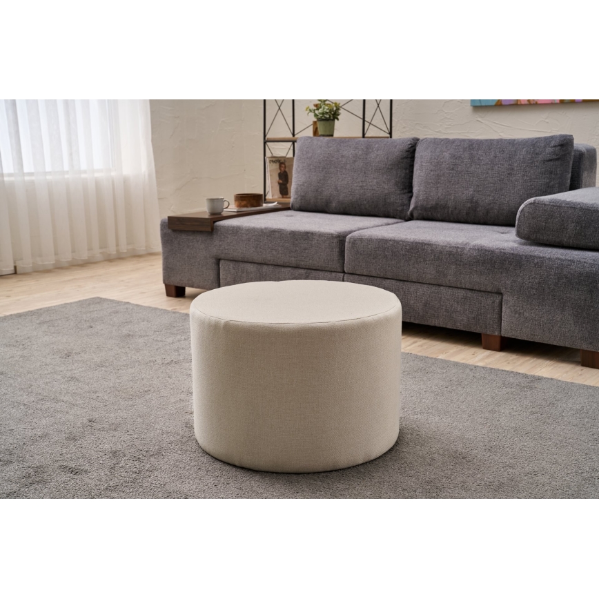 Skammel RABO Ø 58 cm, creme