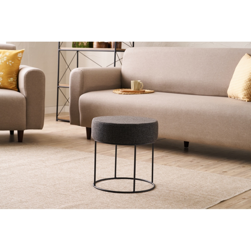 Skammel RELO Ø 40 cm, mørkebrun