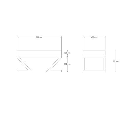 Skammel RINA 45x90 cm beige