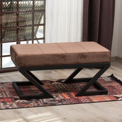 Skammel RINA 45x90 cm brun
