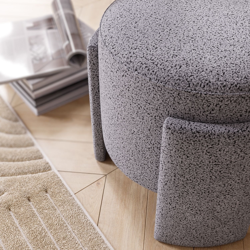 Skammel ROCKET, Ø 39 cm, grå