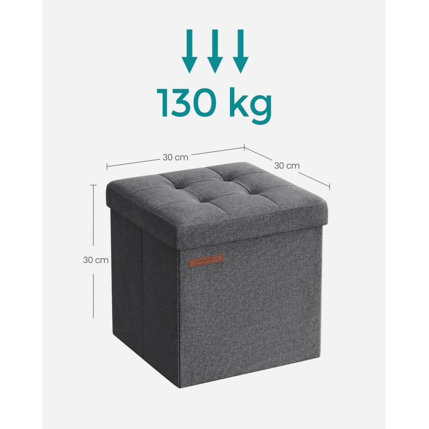 Skammel SULTAN 30x30 cm grå