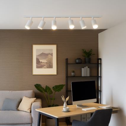 Skinnespot i skinnesystemet PIPE 6xGU10/10W/230V hvid