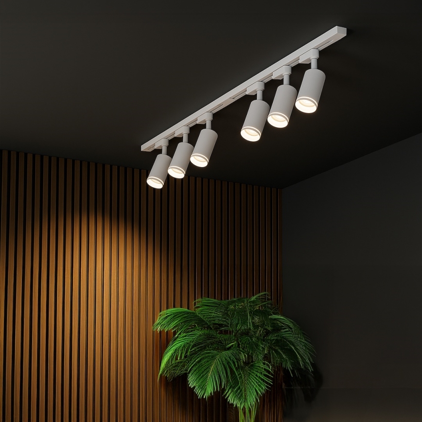 Skinnespot i skinnesystemet PIPE 6xGU10/10W/230V hvid