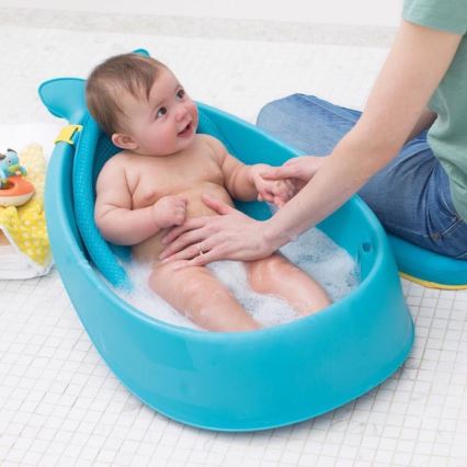 Skip Hop - Babybadekar m. ergonomisk måtte MOBY 3 blå