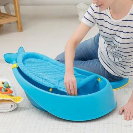 Skip Hop - Babybadekar m. ergonomisk måtte MOBY 3 blå