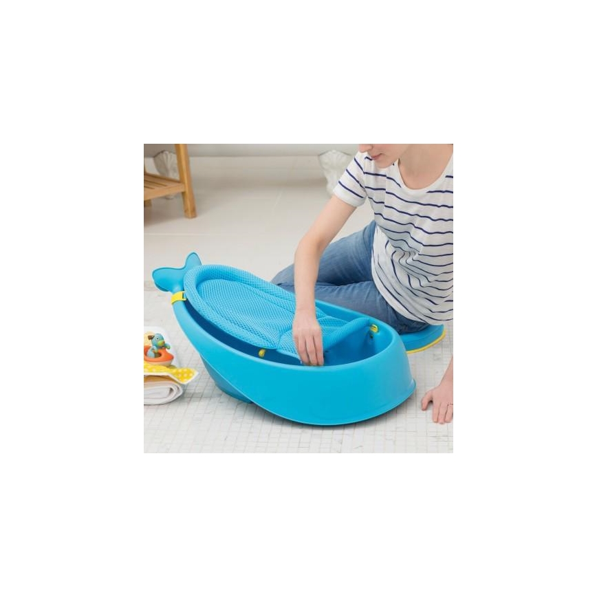 Skip Hop - Babybadekar m. ergonomisk måtte MOBY 3 blå
