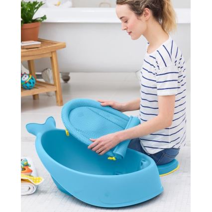 Skip Hop - Babybadekar m. ergonomisk måtte MOBY 3 blå