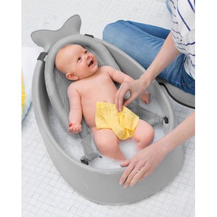 Skip Hop - Babybadekar m. ergonomisk måtte MOBY 3 grå