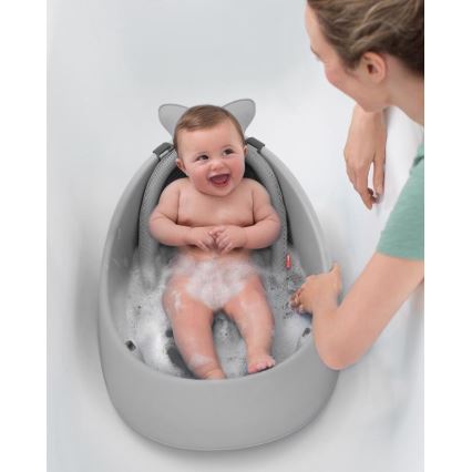 Skip Hop - Babybadekar m. ergonomisk måtte MOBY 3 grå