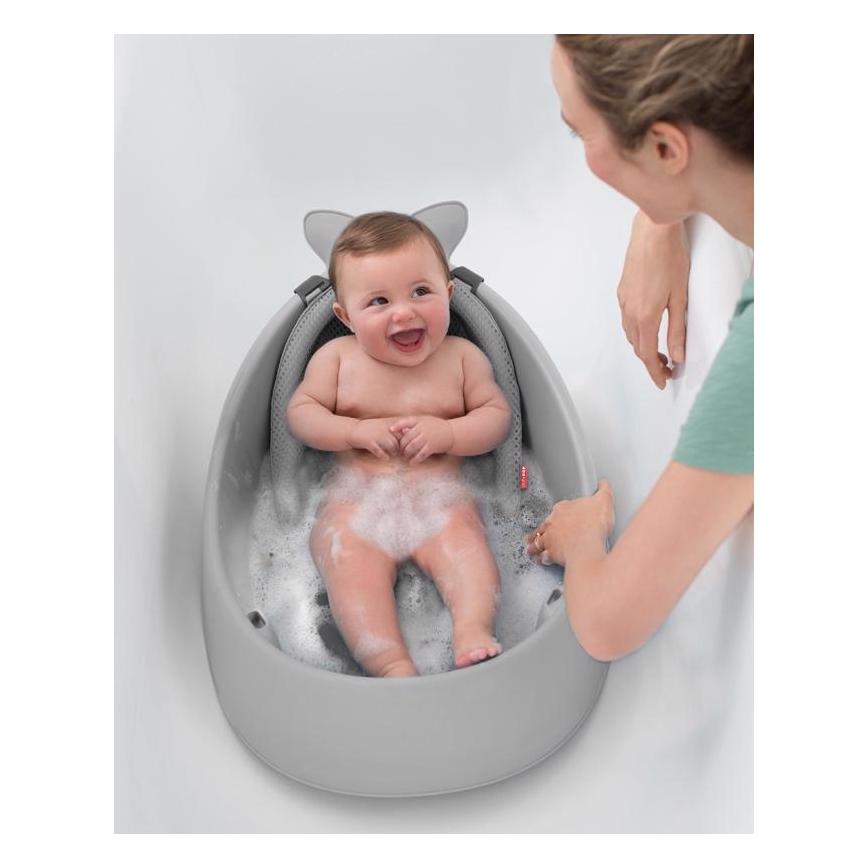 Skip Hop - Babybadekar m. ergonomisk måtte MOBY 3 grå