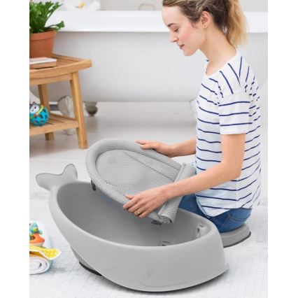 Skip Hop - Babybadekar m. ergonomisk måtte MOBY 3 grå