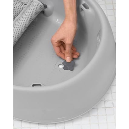 Skip Hop - Babybadekar m. ergonomisk måtte MOBY 3 grå