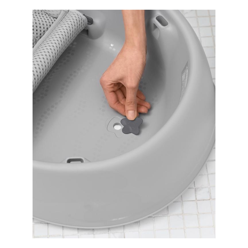 Skip Hop - Babybadekar m. ergonomisk måtte MOBY 3 grå
