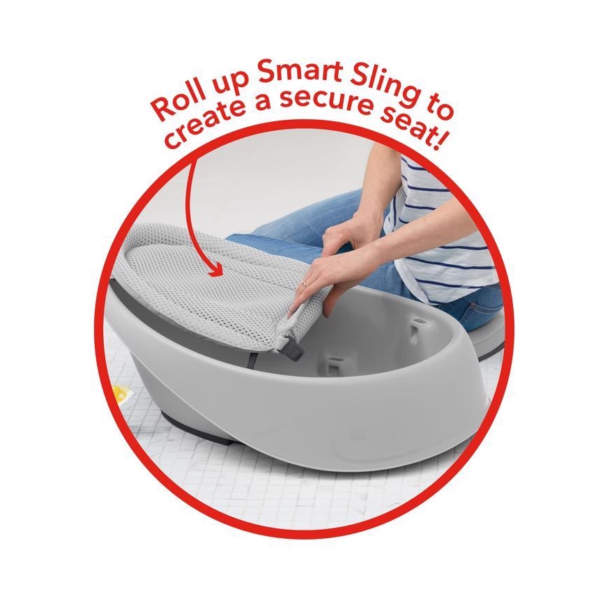 Skip Hop - Babybadekar m. ergonomisk måtte MOBY 3 grå