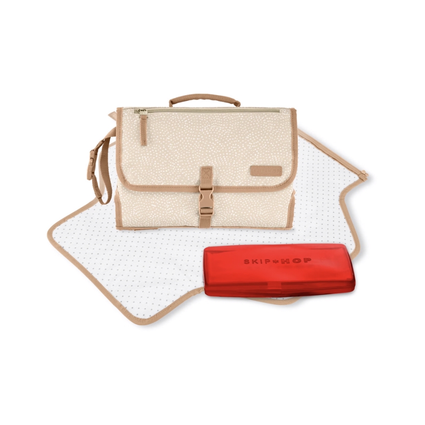 Skip Hop - Rejse pusleunderlag og taske 2-i-1 PRONTO beige