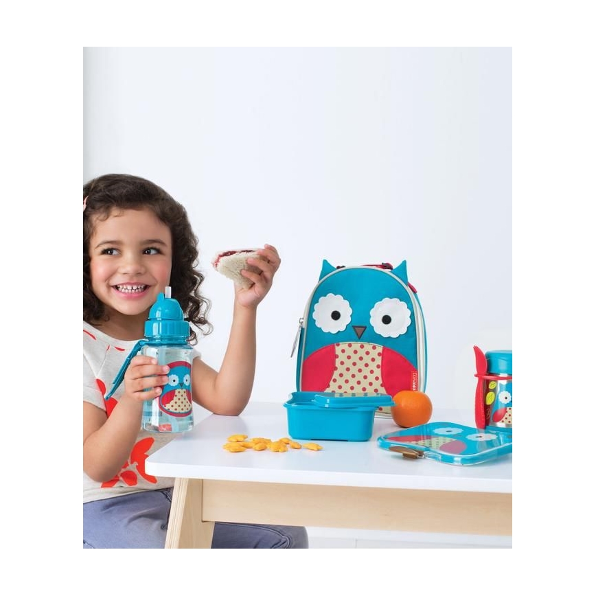 Skip Hop - Termomadbeholder med ske/gaffel ZOO 325 ml ugle