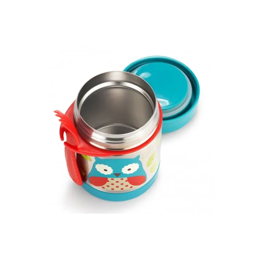 Skip Hop - Termomadbeholder med ske/gaffel ZOO 325 ml ugle
