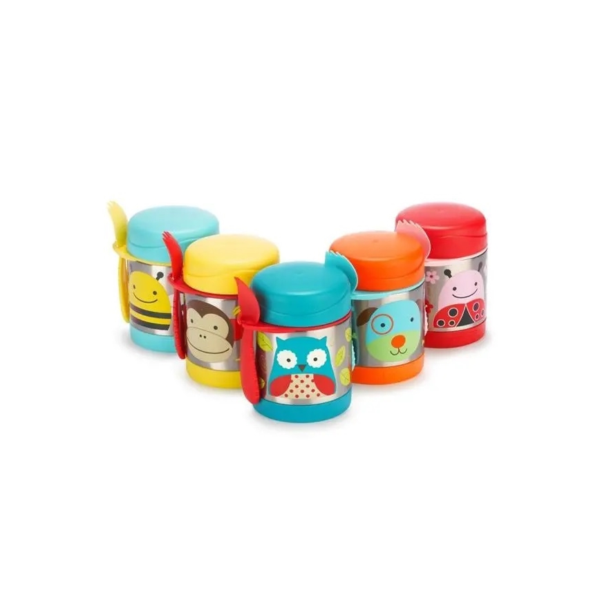 Skip Hop - Termomadbeholder med ske/gaffel ZOO 325 ml ugle