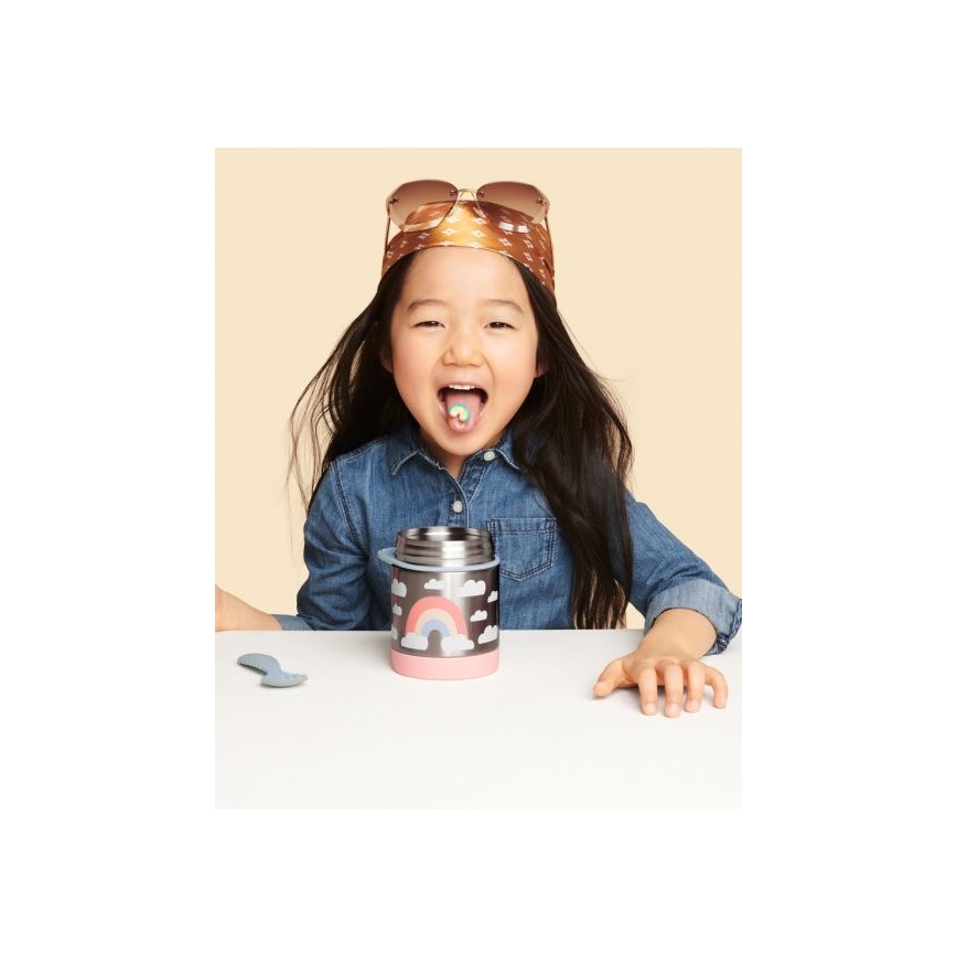 Skip Hop - Termos til mad med ske/gaffel SPARK STYLE 325 ml regnbue