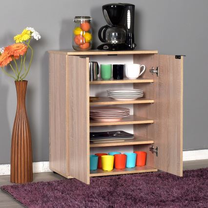 Skoskab 78x60 cm brun