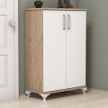 Skoskab ASTA 100x72 cm hvid/beige