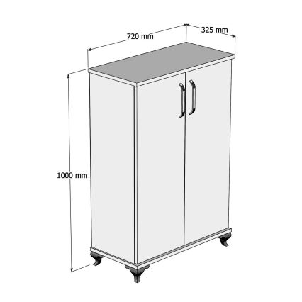 Skoskab ASTA 100x72 cm hvid