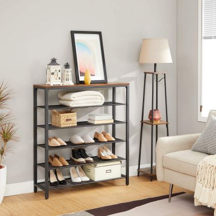 Skoskab DAVOR brun/sort