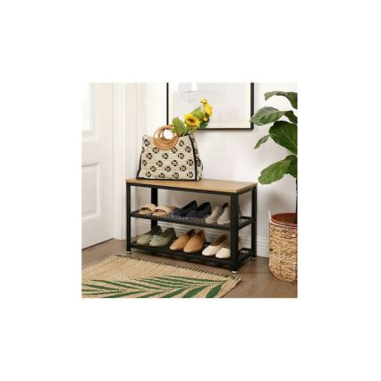 Skoskab DAVOR brun/sort