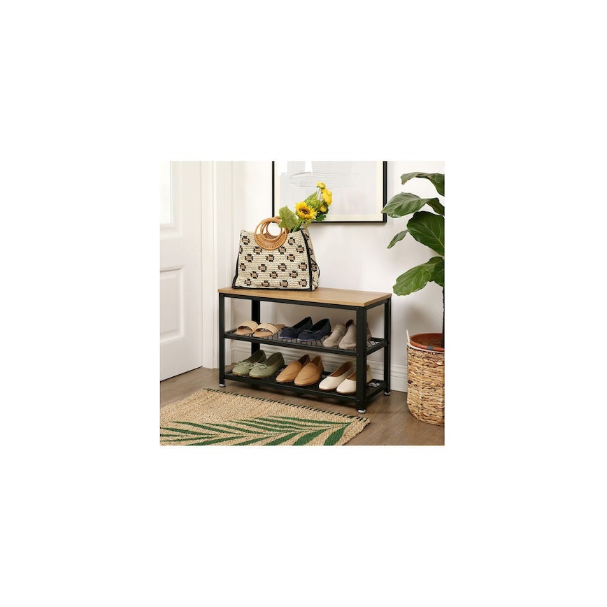 Skoskab DAVOR brun/sort