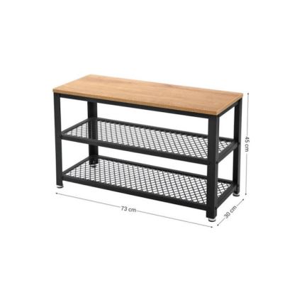 Skoskab DAVOR brun/sort